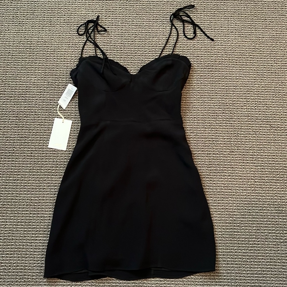 Artizia /Wilfred mini black dress with tie straps